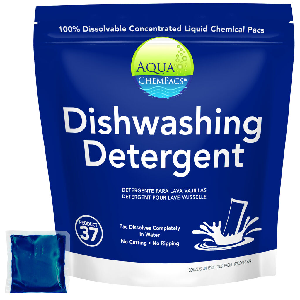 Aqua ChemPacs Dishwashing Detergent 3 sink 1 x 20_PK x 20 grams (9320847) - Front.jpg